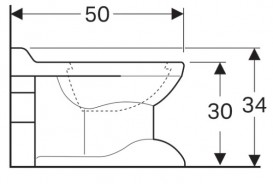 Унитаз напольный Geberit Bambini для детей 33х50 см фарфор белый 212000000