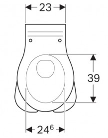 Унитаз напольный Geberit Bambini для детей 33х50 см фарфор белый 212000000