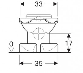 Унітаз підлоговий Geberit Bambini для дітей 33х50 см з сірими накладками 212015000