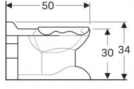 Унітаз підлоговий Geberit Bambini для дітей 33х50 см з сірими накладками 212015000
