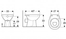 Унитаз напольный Geberit Bambini для детей 33х40,5 см фарфор белый 500.916.00.1