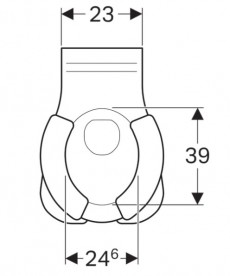 Унитаз напольный Geberit Bambini для детей 33х50 см с красными накладками Y212010000