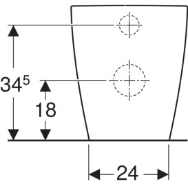 Унитаз напольный Geberit iCon 35х56 см сантехнический фарфор белый 502.382.00.1