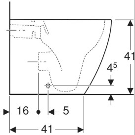 Унитаз напольный Geberit iCon 35х56 см сантехнический фарфор белый 502.382.00.1