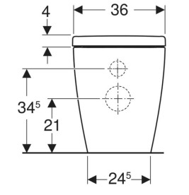 Унитаз напольный Geberit iCon 36х56 см с крышкой сантехнический фарфор белый 503.080.00.1