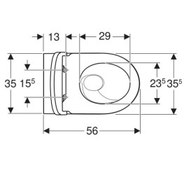 Унитаз напольный Geberit iCon 36х56 см с крышкой сантехнический фарфор белый 503.080.00.1