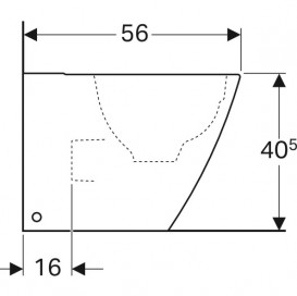 Унитаз напольный Geberit iCon безободковый 35,5х56 см фарфор белый 214020000