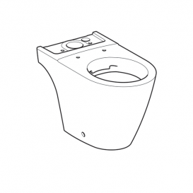 Унитаз напольный Geberit iCon Rimfree воронкообразный закрытая форма санфарфор белый 200460000