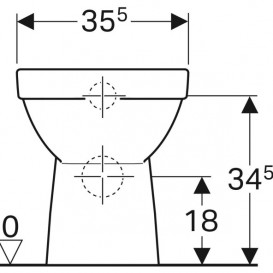Унитаз напольный Geberit Selnova Square безободковый 35,5х53 см фарфор белый 500.153.01.1