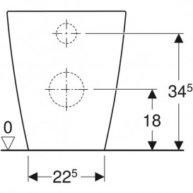 Унитаз напольный Geberit Smyle Square безободковый 35х54 см фарфор белый 500.840.00.1