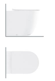 Унитаз напольный Hatria Fusion rimless 35.5х54 см белый VBY1ZA01