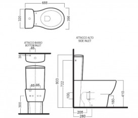 Унитаз напольный Hatria Nido с бачком и сидением Soft Close белый Y0TQ + Y0X6 + YXWW