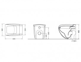Унітаз підлоговий Hidra Hi-Line 38х54,5 см санфаянс білий матовий мармур HI10 101 white matt marble