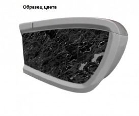 Унитаз напольный Hidra Hi-Line 38х54,5 см санфаянс черный матовый мрамор HI10 102 black matt marble