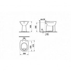 Унитаз напольный Jika Lyra Plus вертикальный выпуск керамика белый H8253870000001