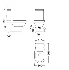 Унитаз напольный Kerama Marazzi Pompei керамика белый PO.wc.01