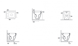 Унітаз підлоговий Kerasan Ego з кріпленням білий 321401