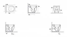 Унитаз напольный приставной Kerasan Flo белый 311401