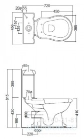 Унитаз напольный Kerasan Retro с бачком белый 101201