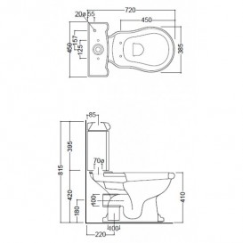 Унітаз підлоговий Kerasan Retro з бачком білий 101301