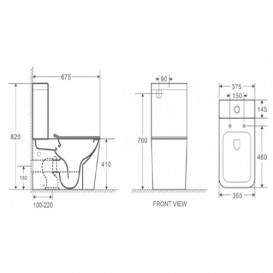 Унітаз напольний Koller Pool Kvadro з сидінням Soft-close  KR-0675-RC-C