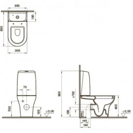 Унітаз підлоговий Koller Pool Zentrum Monoblock з сидінням Soft Close 9012N003-7200