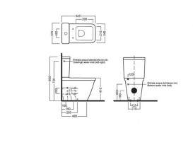 Унитаз напольный компакт Hatria Erika Pro 37х62.5 см белый Y1BV01