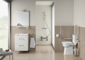 Унітаз підлоговий компакт Roca Access 67х38 з горизонтальним випуском кераміка білий A342236000