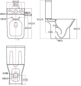 Унитаз напольный компакт с бачком Volle Leon Rimless 61х36.5 см керамика белый 13-11-059