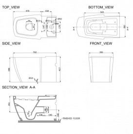 Унитаз напольный компакт с крышкой Devit Country 40х72 см санфаянс белый 3010125