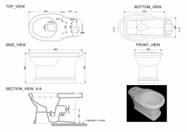 Унитаз напольный компакт с крышкой Devit Sheffield 41.5х71 см санфаянс белый 3010133