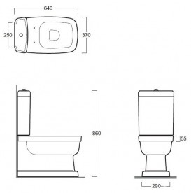 Унітаз підлоговий компакт Simas колекція Evolution EVO07