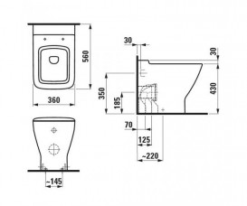 Унитаз напольный Laufen Palace без сиденья керамика белый H8237010000001