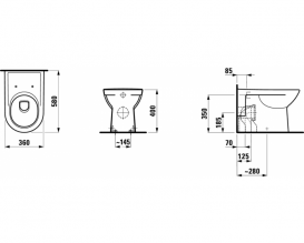 Унітаз підлоговий Laufen Pro кераміка білий з покриттям LCC H8229514000001