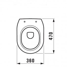 Унітаз підлоговий Laufen Pro вертикальний випуск без кришки білий H8219570000001