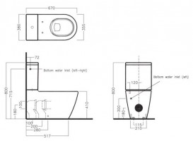Унитаз напольный моноблок Hatria Fusion 36х66.5 см белый Y1ZB01