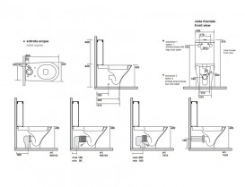 Унітаз підлоговий моноблок Kerasan Aquatech з керамічним бачком білий 371701