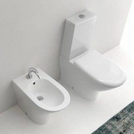 Унітаз підлоговий моноблок Kerasan Aquatech з керамічним бачком білий 371701