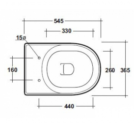 Унітаз підлоговий приставний Olympia колекція Federica 03.40