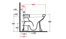 Унітаз підлоговий приставний Olympia колекція Impero 01.11