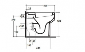 Унитаз напольный приставной Olympia коллекция Tutto TV50