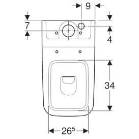 Унитаз напольный приставной Geberit iCon Square воронкообразный закрытая форма санфарфор белый 200920000