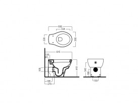 Унітаз підлоговий приставний Hatria Nido 35.5х55.5 см білий YXBW01