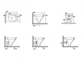 Унитаз напольный приставной Kerasan Aquatech овальный белый 371601