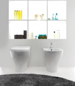 Унитаз напольный приставной Kerasan Aquatech овальный белый 371601