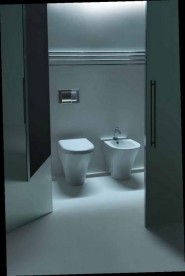 Унитаз напольный приставной Kerasan Aquatech овальный белый 371601