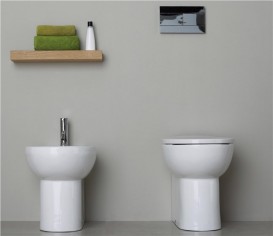 Унітаз підлоговий приставний Kerasan Bit білий +441601