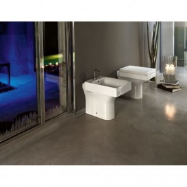 Унитаз напольный приставной Kerasan Cento в комплекте с крепежом WB5N белый 351801