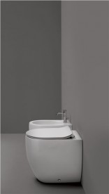 Унітаз підлоговий приставний Kerasan Flo безободковий білий 311201