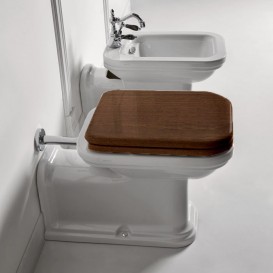 Унитаз напольный приставной Kerasan Waldorf прямоугольный белый 411601